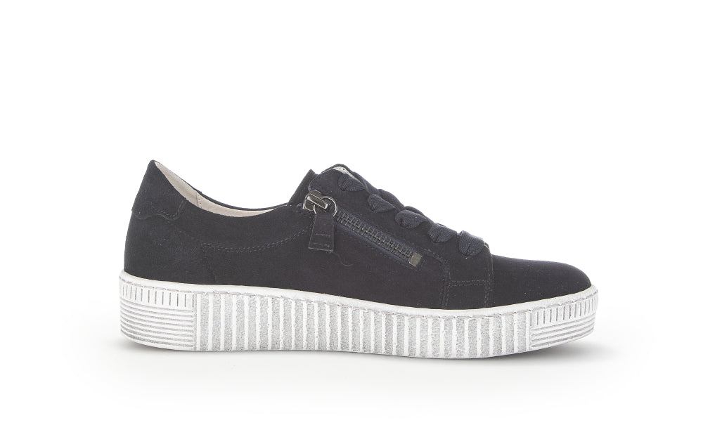 Gabor Wisdom 23.334 Ladies Fashion Trainers leather, suede, two zip, side zip Colours Ltd, Colours, Colours Farnham, Colours Shoes