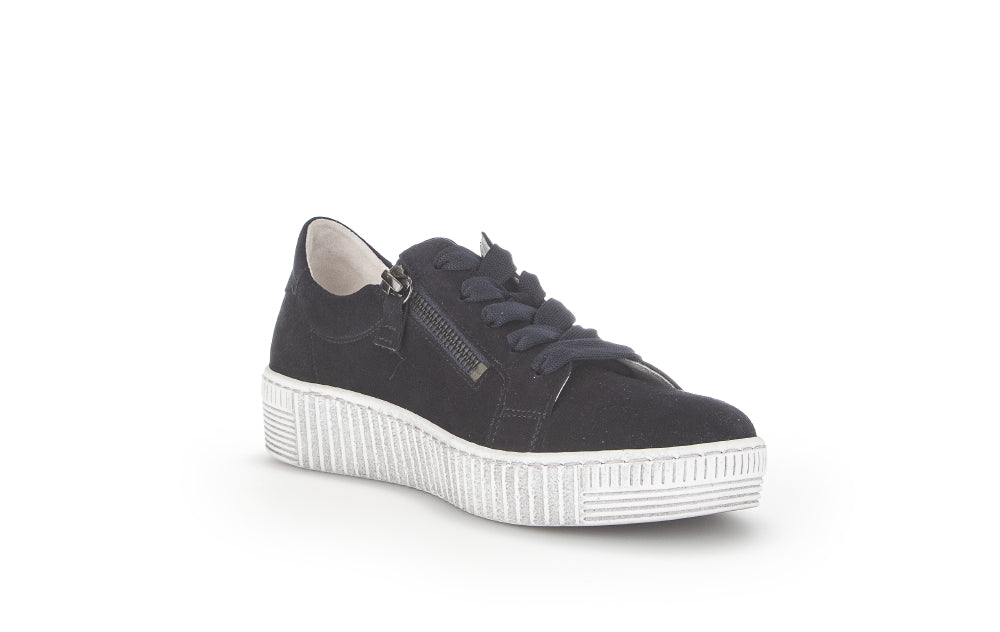 Gabor Wisdom 23.334 Ladies Fashion Trainers leather, suede, two zip, side zip Colours Ltd, Colours, Colours Farnham, Colours Shoes