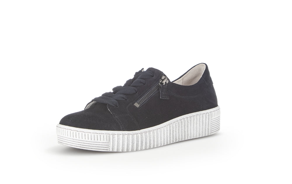 Gabor Wisdom 23.334 Ladies Fashion Trainers leather, suede, two zip, side zip Colours Ltd, Colours, Colours Farnham, Colours Shoes