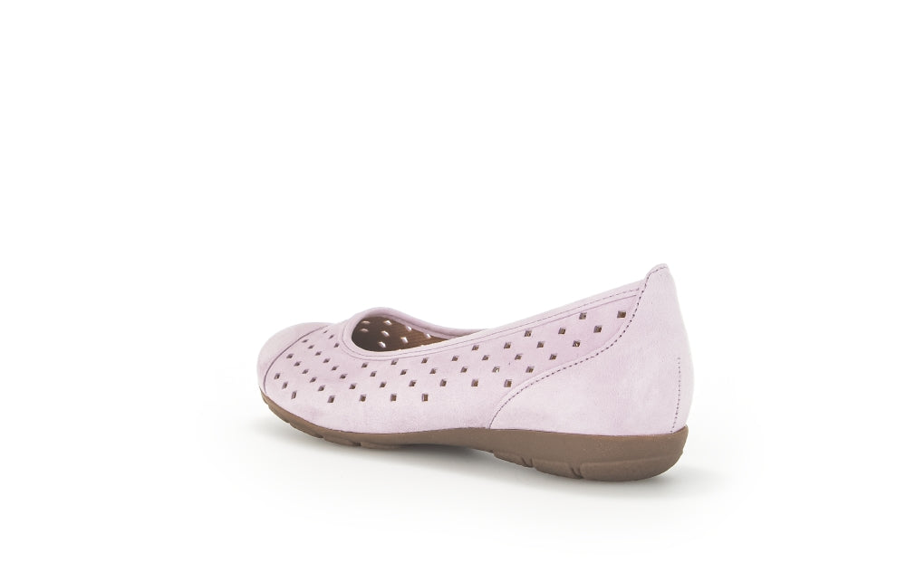 Gabor Ruffle 24.169 Ladies Ballet Pumps leather, metallic Colours Ltd, Colours, Colours Farnham, Colours Shoes