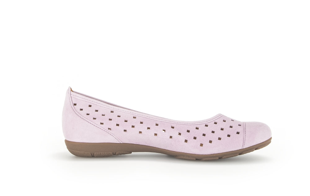 Gabor Ruffle 24.169 Ladies Ballet Pumps leather, metallic Colours Ltd, Colours, Colours Farnham, Colours Shoes
