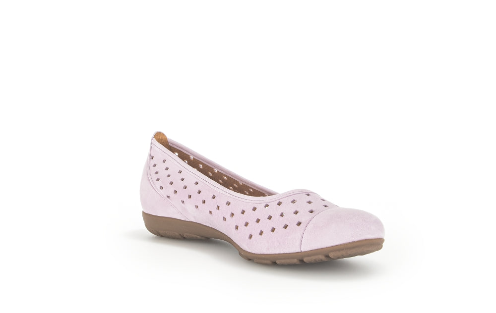 Gabor Ruffle 24.169 Ladies Ballet Pumps leather, metallic Colours Ltd, Colours, Colours Farnham, Colours Shoes