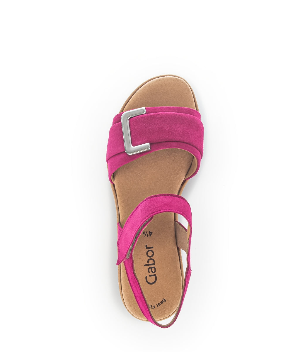 Gabor 24.552 Ladies Plateaeu Sandals suede, velcro, platform, wedge Colours Ltd, Colours, Colours Farnham, Colours Shoes