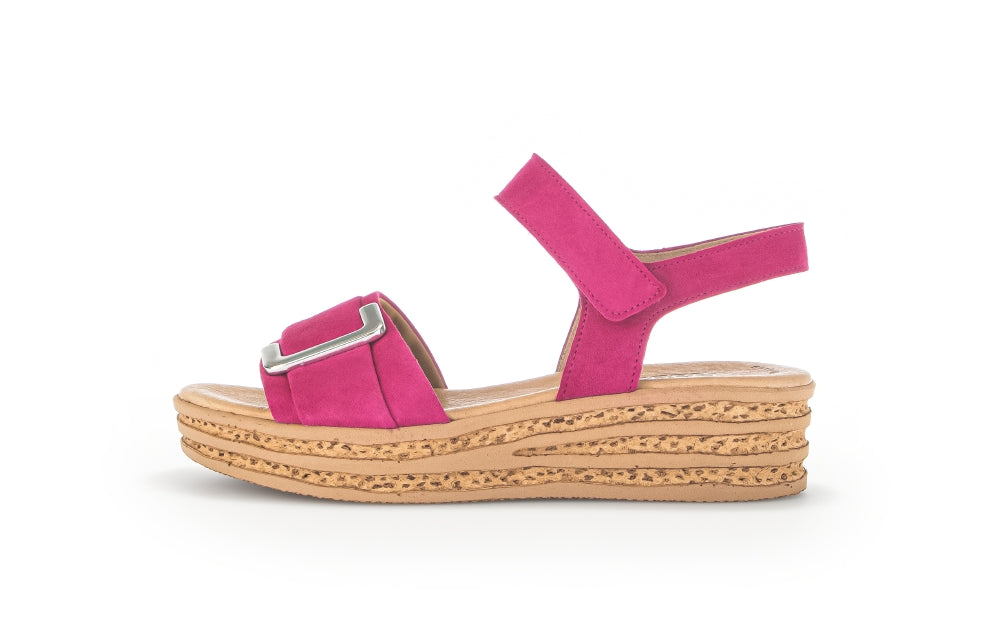 Gabor 24.552 Ladies Plateaeu Sandals suede, velcro, platform, wedge Colours Ltd, Colours, Colours Farnham, Colours Shoes