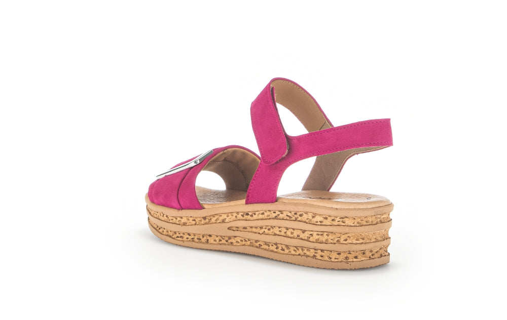 Gabor 24.552 Ladies Plateaeu Sandals suede, velcro, platform, wedge Colours Ltd, Colours, Colours Farnham, Colours Shoes