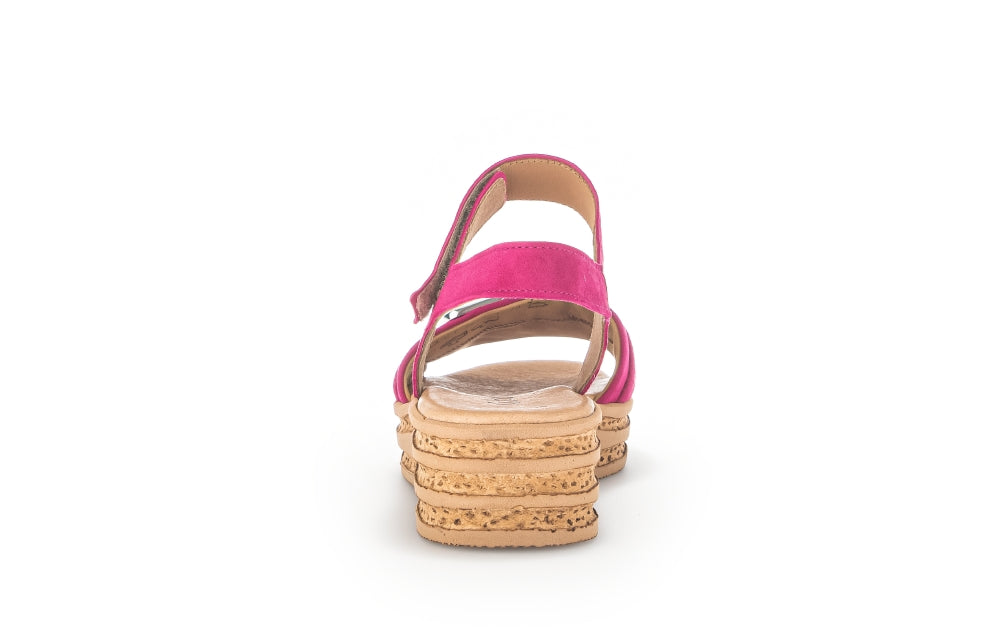 Gabor 24.552 Ladies Plateaeu Sandals suede, velcro, platform, wedge Colours Ltd, Colours, Colours Farnham, Colours Shoes
