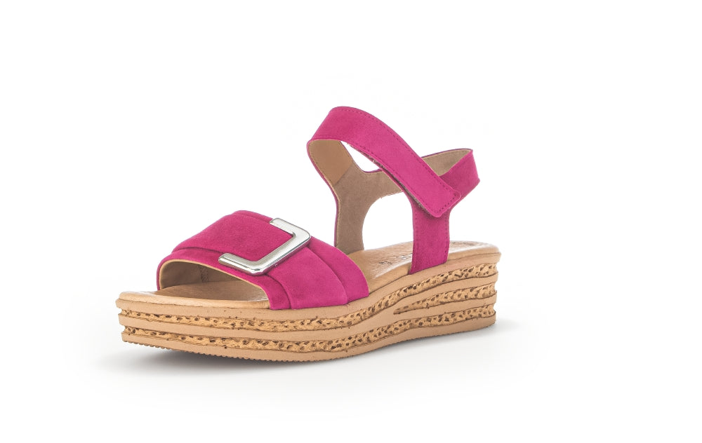 Gabor 24.552 Ladies Plateaeu Sandals suede, velcro, platform, wedge Colours Ltd, Colours, Colours Farnham, Colours Shoes