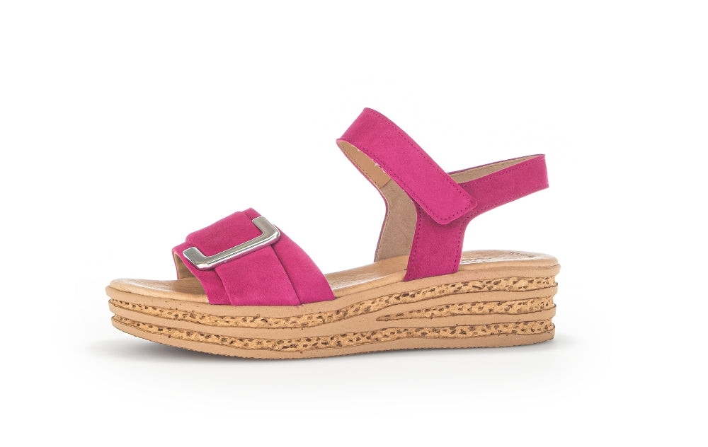 Gabor 24.552 Ladies Plateaeu Sandals suede, velcro, platform, wedge Colours Ltd, Colours, Colours Farnham, Colours Shoes