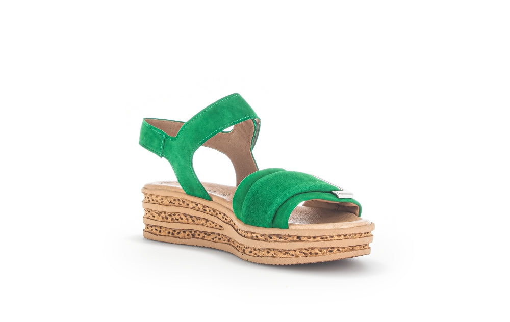 Gabor 24.552 Ladies Plateaeu Sandals suede, velcro, platform, wedge Colours Ltd, Colours, Colours Farnham, Colours Shoes