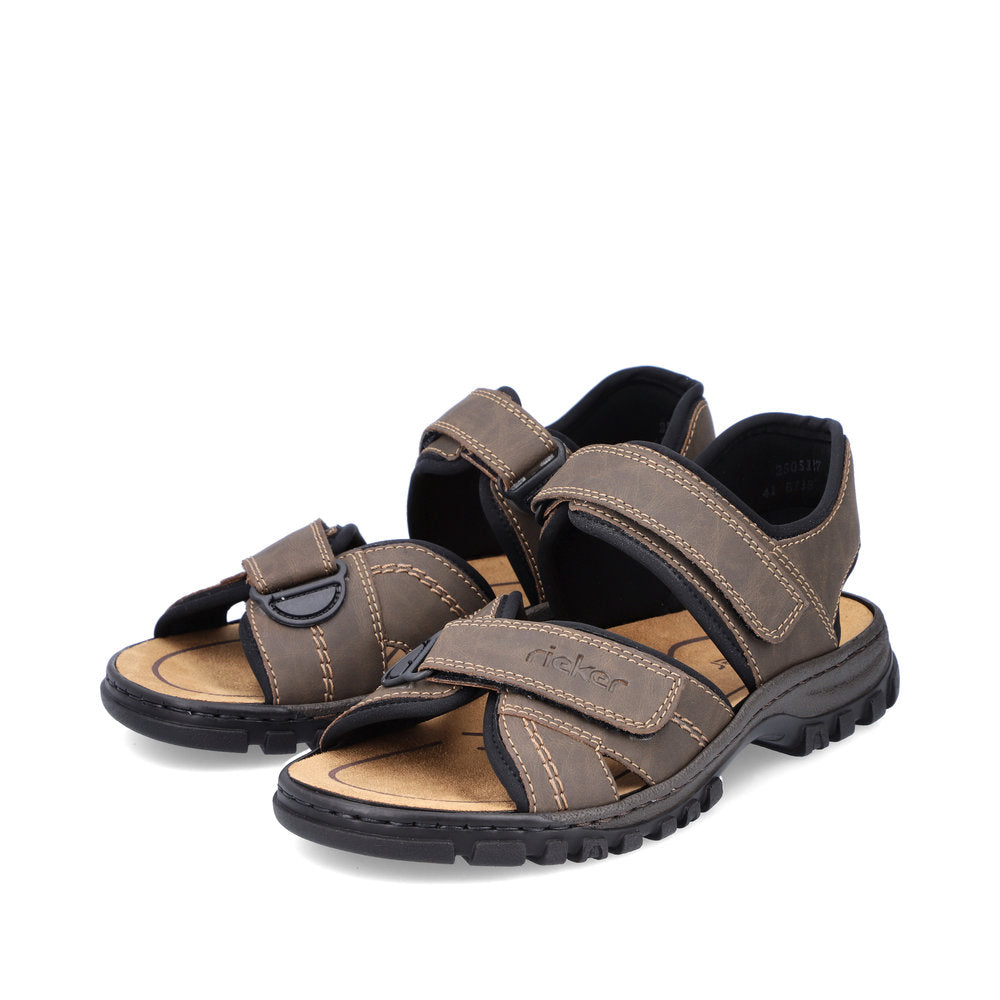 Rieker 25051-27 Mens Sandals Casual Men's sandals in Brown Colours Ltd, Colours, Colours Farnham, Colours Shoes