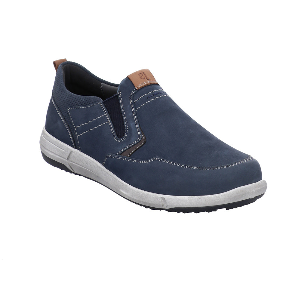 Josef Seibel Enrico 04 Mens Slip-on Shoes leather shoe with a modern white sole Colours Ltd, Colours, Colours Farnham, Colours Shoes