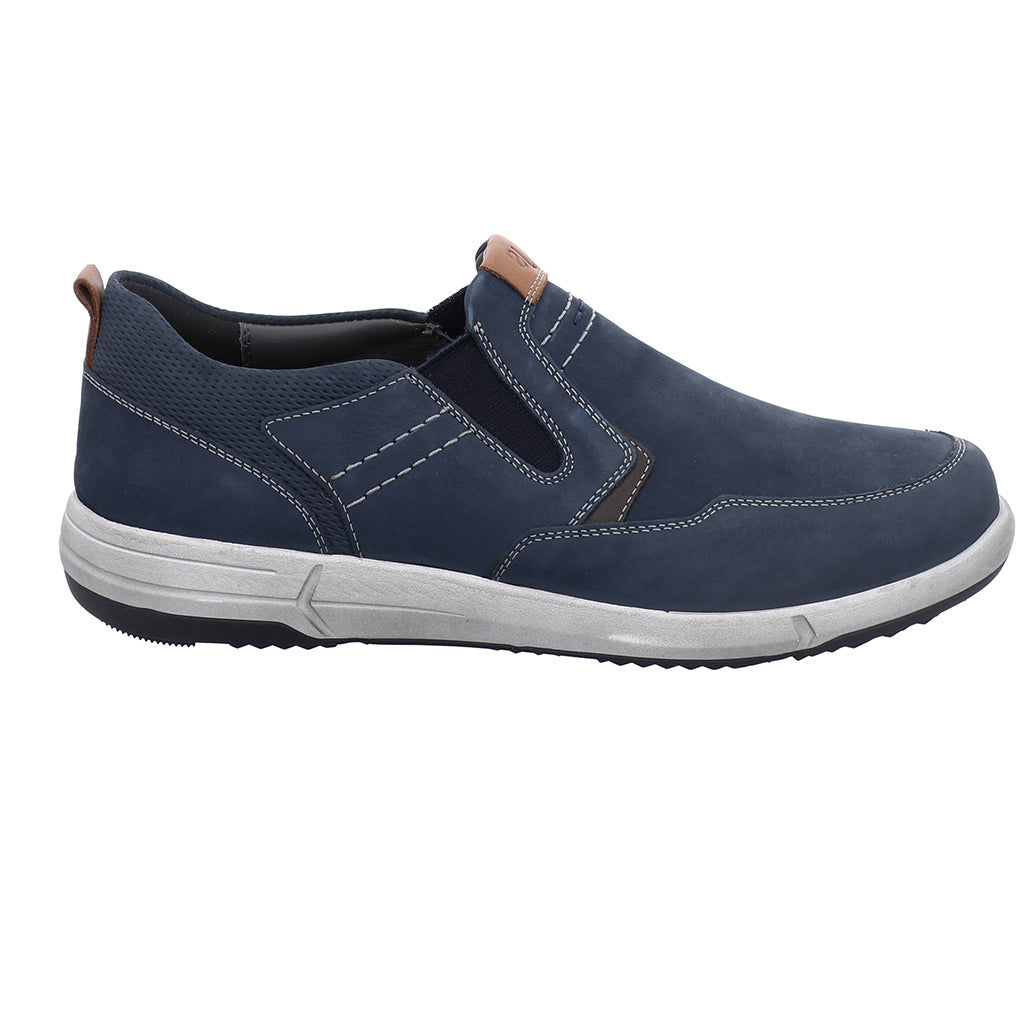 Josef Seibel Enrico 04 Mens Slip-on Shoes leather shoe with a modern white sole Colours Ltd, Colours, Colours Farnham, Colours Shoes
