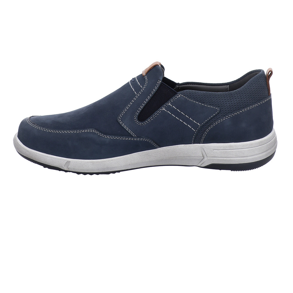 Josef Seibel Enrico 04 Mens Slip-on Shoes leather shoe with a modern white sole Colours Ltd, Colours, Colours Farnham, Colours Shoes