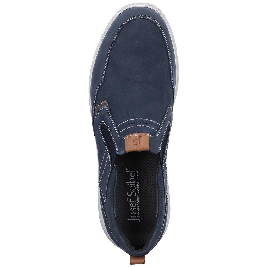 Josef Seibel Enrico 04 Mens Slip-on Shoes leather shoe with a modern white sole Colours Ltd, Colours, Colours Farnham, Colours Shoes