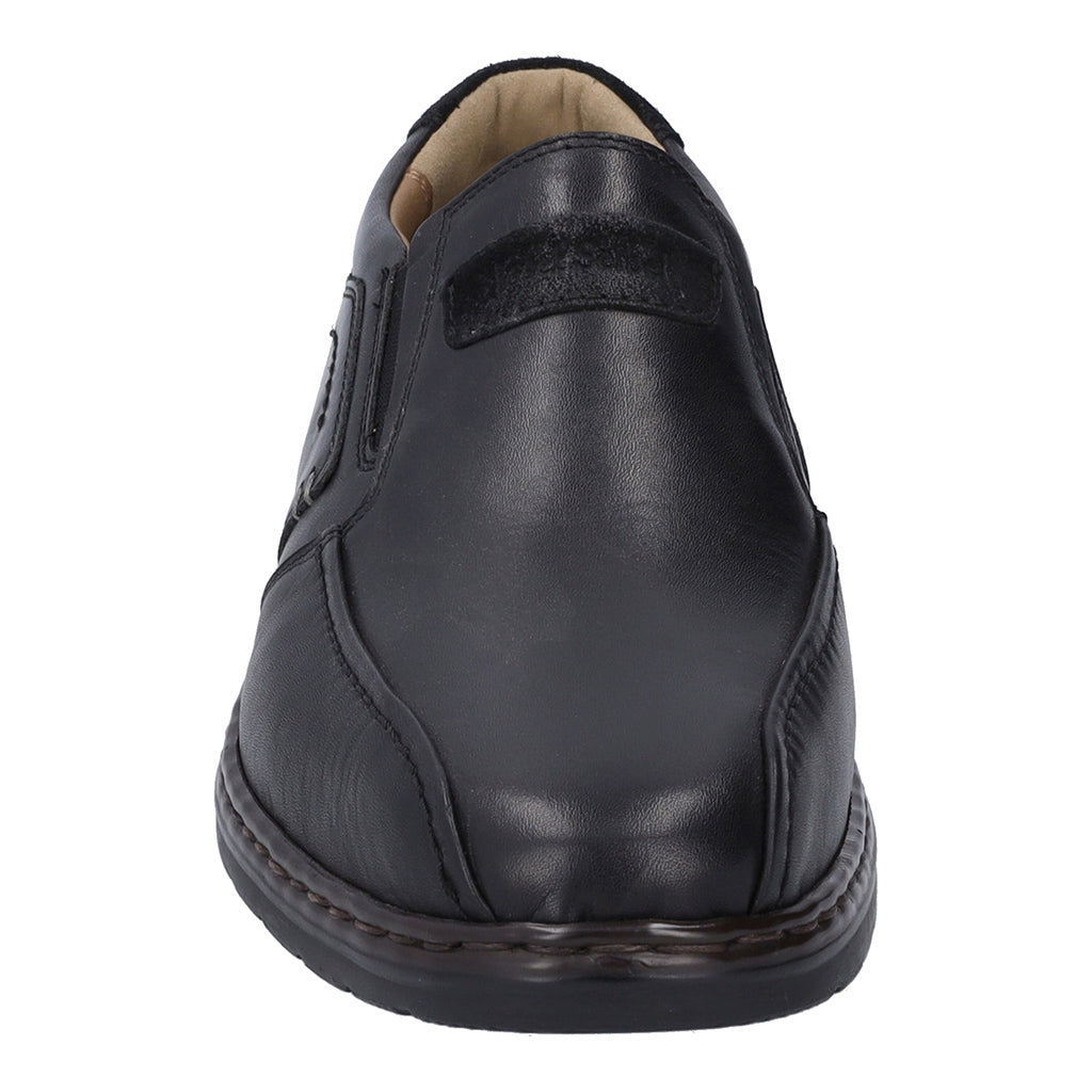 Josef Seibel Alastair 03 Mens Shoes black leather slip-on shoe, padded ankle collar Colours Ltd, Colours, Colours Farnham, Colours Shoes