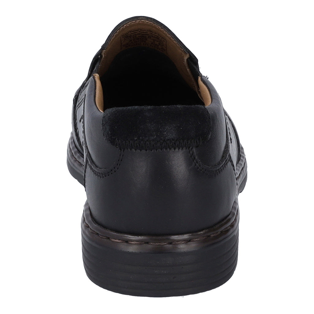 Josef Seibel Alastair 03 Mens Shoes black leather slip-on shoe, padded ankle collar Colours Ltd, Colours, Colours Farnham, Colours Shoes