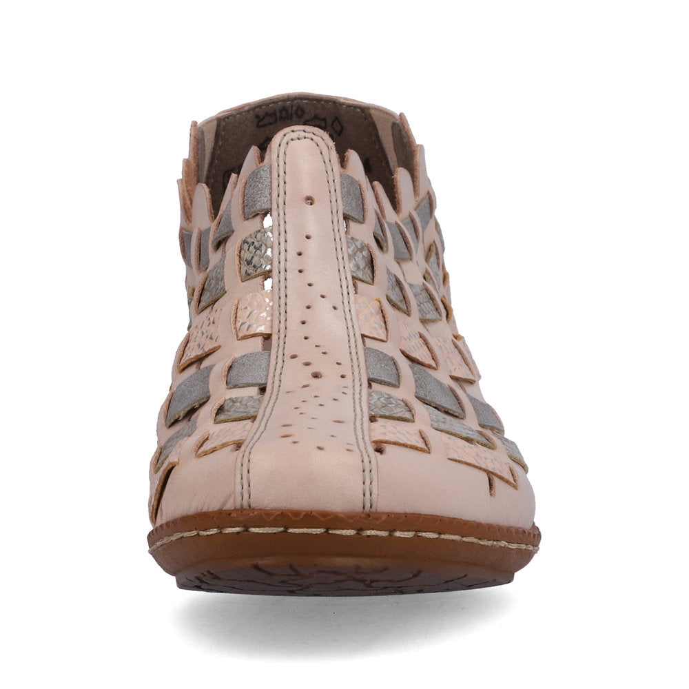 Rieker 46778-64 Ladies Shoes Slingback Shoes, ontrasting brown outsoles and tapered heels Colours Ltd, Colours, Colours Farnham, Colours Shoes