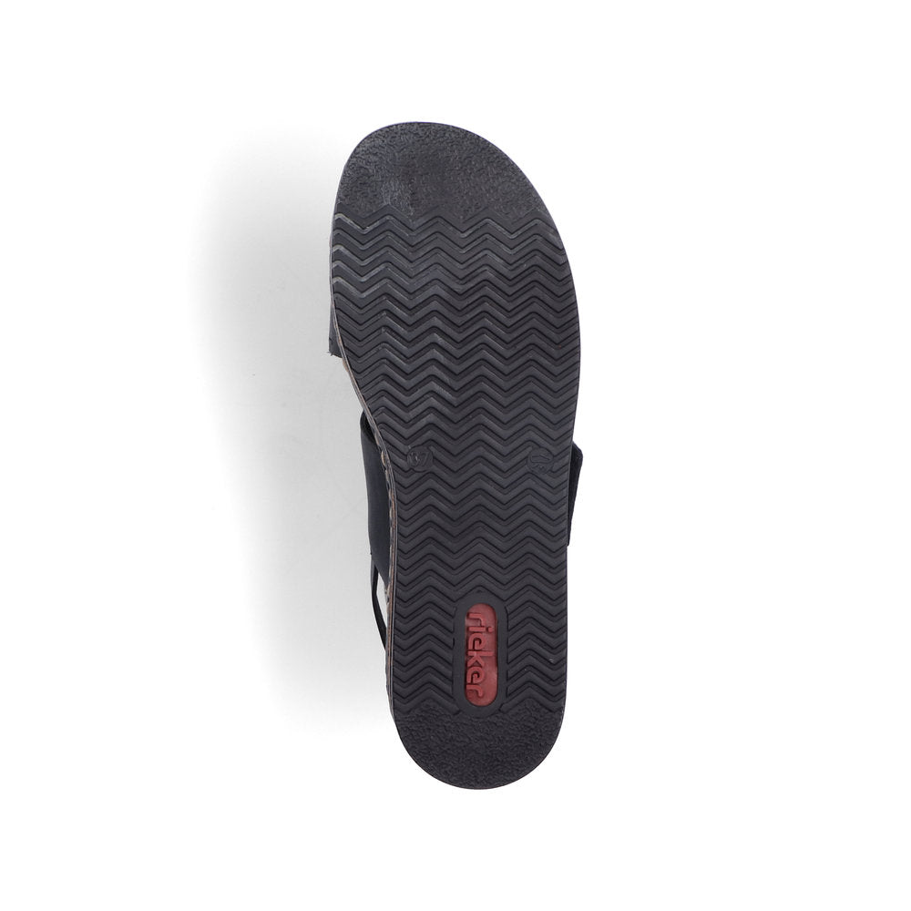 Rieker 62950 Ladies Sandals The Rieker 62950 Ladies Stylish Slingback Sandals In Black or White Have A Wedge Heel & Buckle Detail. Colours Ltd, Colours, Colours Farnham, Colours Shoes