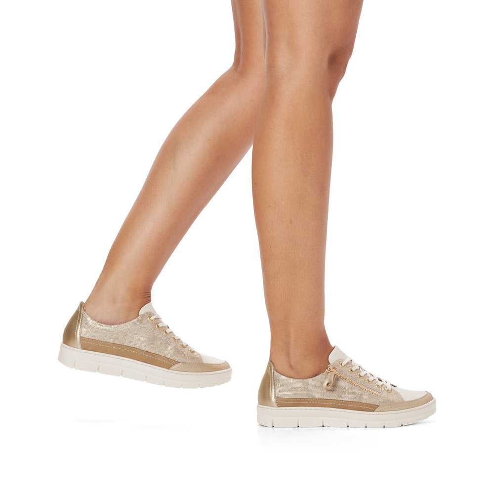 Remonte D5826 Ladies Trainers women's metallic trainers with side zip Colours Ltd, Colours, Colours Farnham, Colours Shoes