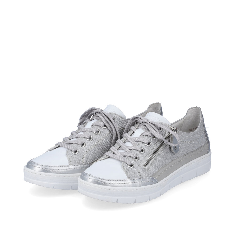 Remonte D5826 Ladies Trainers women's metallic trainers with side zip Colours Ltd, Colours, Colours Farnham, Colours Shoes
