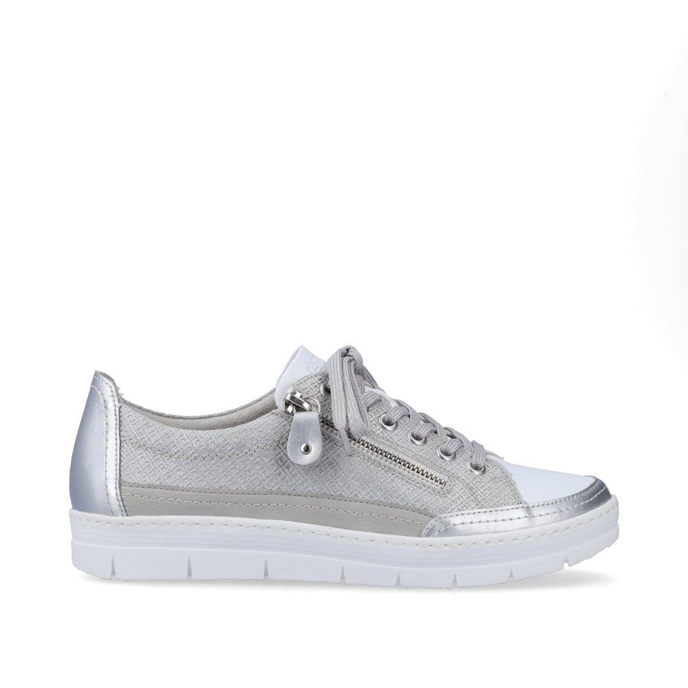 Remonte D5826 Ladies Trainers women's metallic trainers with side zip Colours Ltd, Colours, Colours Farnham, Colours Shoes