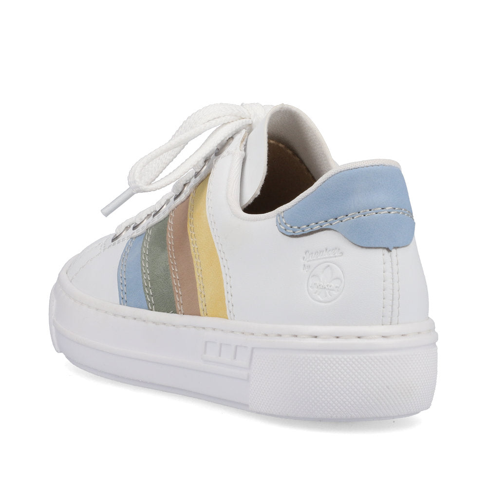 Rieker L8802-80 Ladies Trainers Manmade Upper Textile Lining Lace-Up Soft Insole Shock-Absorbent Footbed Gripped Sole For Traction Colours Ltd, Colours, Colours Farnham, Colours Shoes
