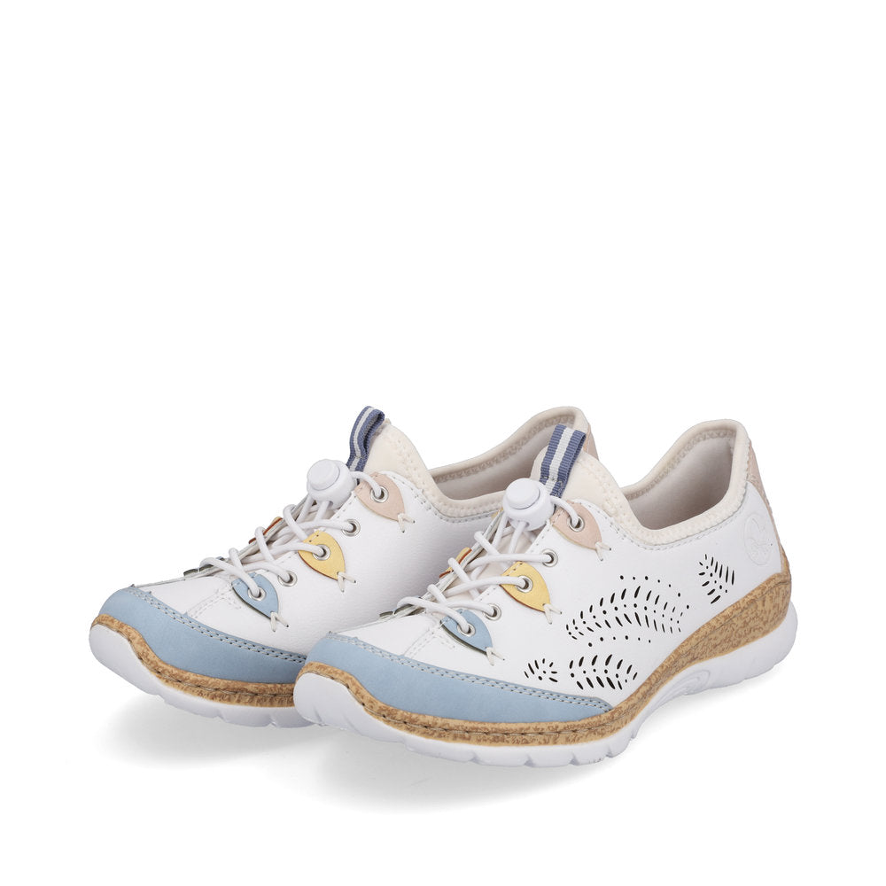 Rieker N4276-80 Ladies Slip-on Trainers Upper Material: Synthetic Lining Material: Textile Fastening: Bungee Lace Removable insole: No Colours Ltd, Colours, Colours Farnham, Colours Shoes