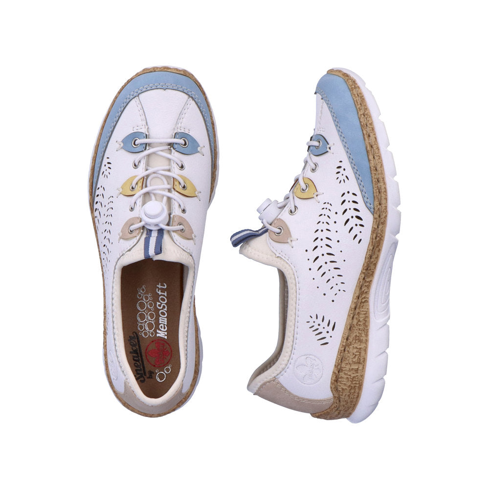 Rieker N4276-80 Ladies Slip-on Trainers Upper Material: Synthetic Lining Material: Textile Fastening: Bungee Lace Removable insole: No Colours Ltd, Colours, Colours Farnham, Colours Shoes