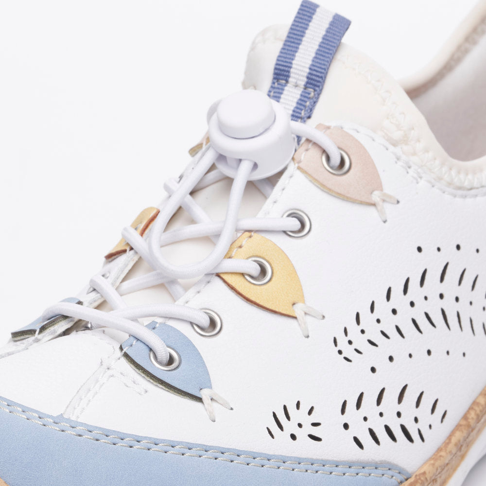 Rieker N4276-80 Ladies Slip-on Trainers Upper Material: Synthetic Lining Material: Textile Fastening: Bungee Lace Removable insole: No Colours Ltd, Colours, Colours Farnham, Colours Shoes