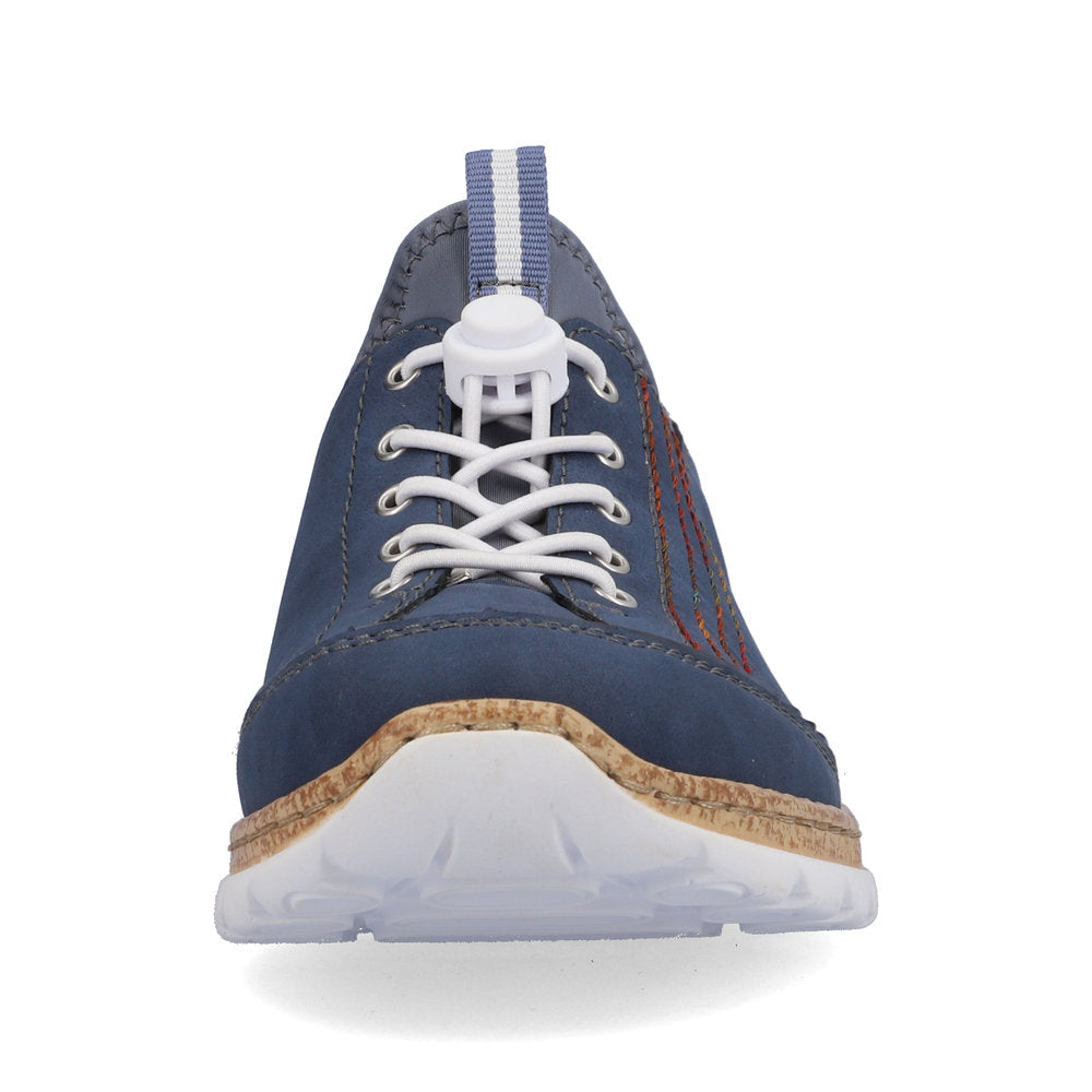 Rieker N42T0-14 Ladies Slip-on Trainers Synthetic upper Slip on Elastic lace up front Textile lining Rieker branding Rircon sole Durable outsole Colours Ltd, Colours, Colours Farnham, Colours Shoes