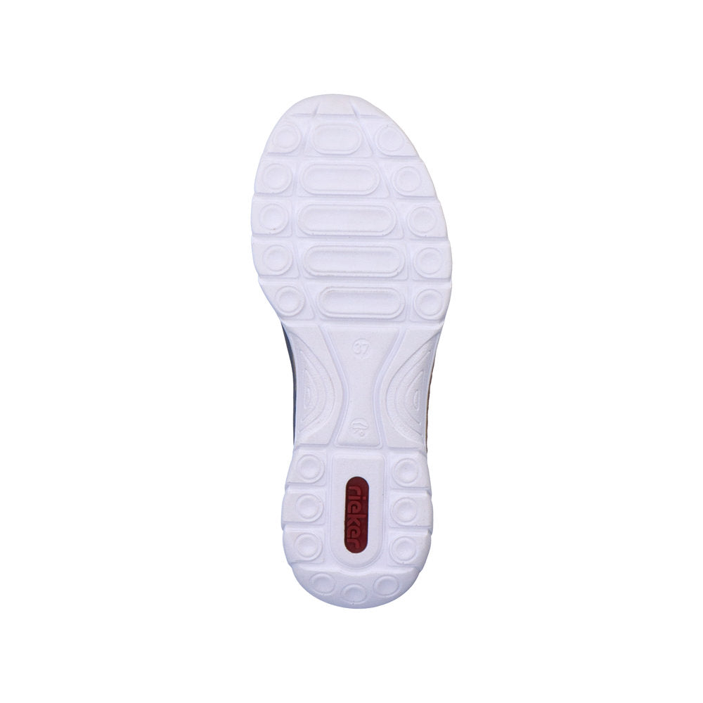 Rieker N42T0-14 Ladies Slip-on Trainers Synthetic upper Slip on Elastic lace up front Textile lining Rieker branding Rircon sole Durable outsole Colours Ltd, Colours, Colours Farnham, Colours Shoes