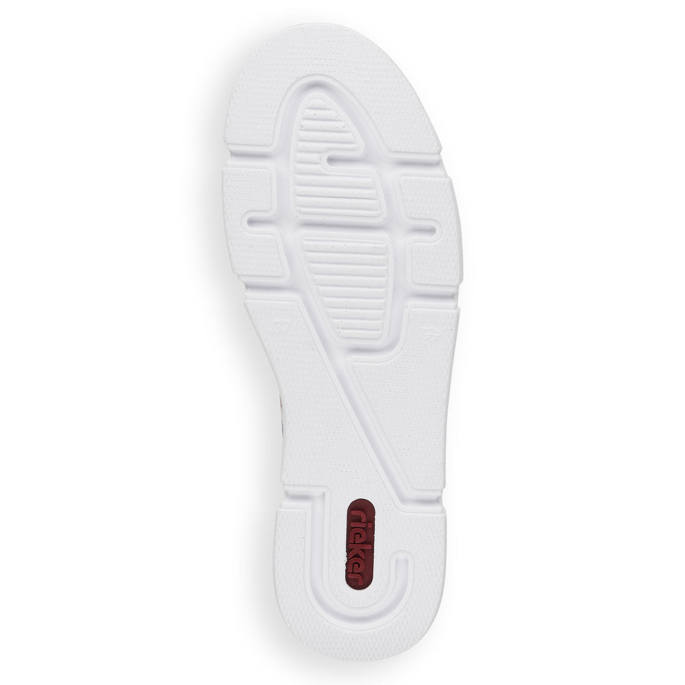 Rieker N59L1-90 Ladies Trainers Beautiful flower patterned sneakers made of synthetic material. Synthetic material upper Laces and a zipper on the top Textile lining Removable leather insole Antistress -sole is flexible and cushions the step Thick sole Colours Ltd, Colours, Colours Farnham Colours Shoes