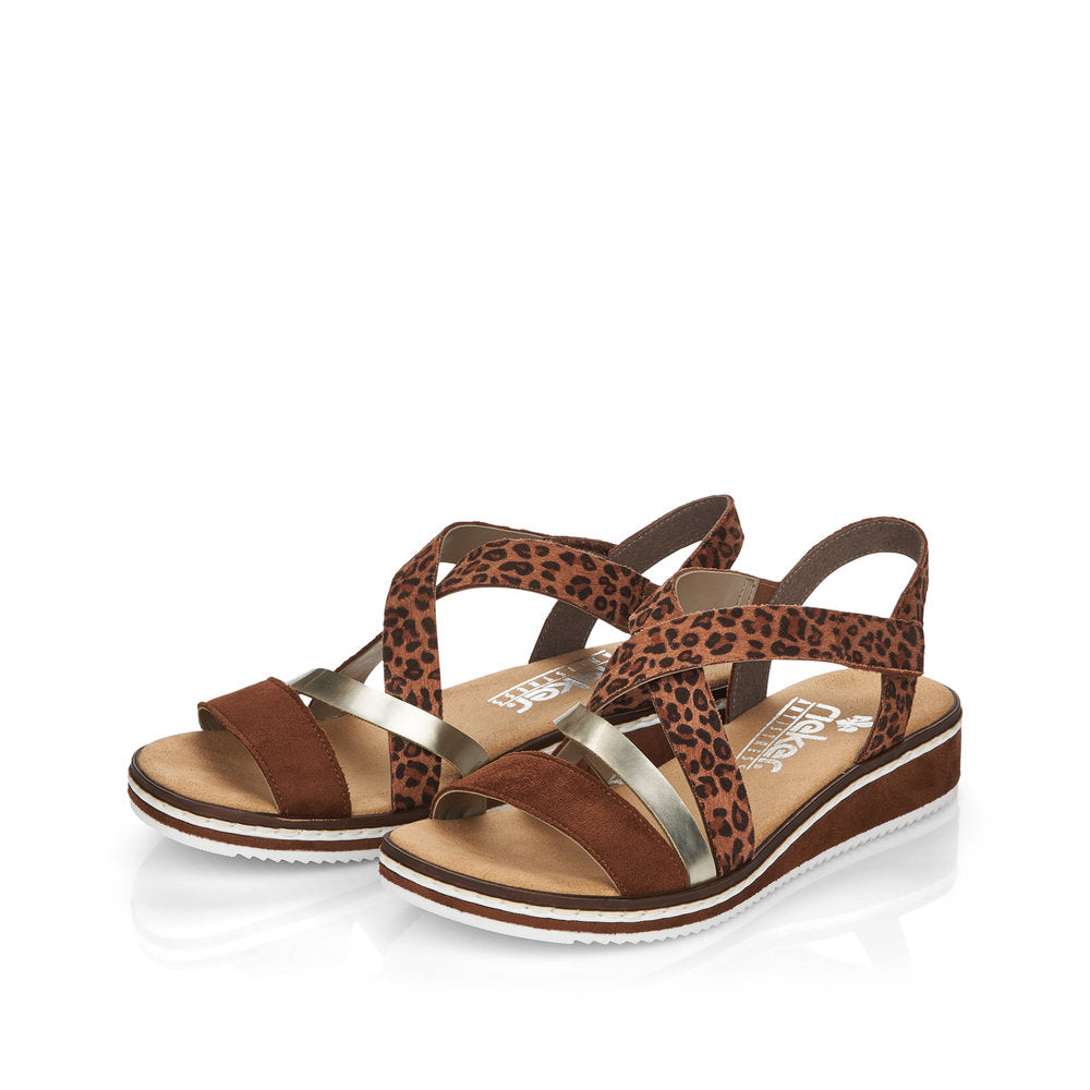 Rieker V3663 Ladies Sandals Upper Material: Synthetic Material Width: F Heel Height: 35.1mm Lining: Sole: RIRICON-sole Removable Insole: No Colours Ltd, Colours, Colours Farnham, Colours Shoes