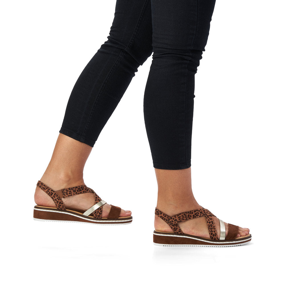 Rieker V3663 Ladies Sandals Upper Material: Synthetic Material Width: F Heel Height: 35.1mm Lining: Sole: RIRICON-sole Removable Insole: No Colours Ltd, Colours, Colours Farnham, Colours Shoes