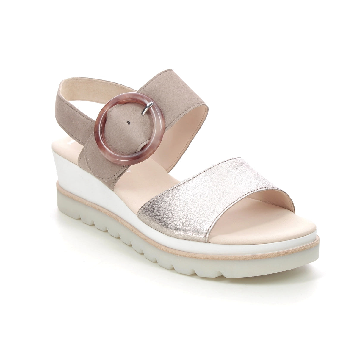 Gabor Yeo 24.645 Ladies Plateau Sandals wedged heel,leather,rip tape Colours Ltd, Colours, Colours Farnham, Colours Shoes