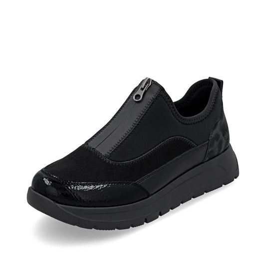 Remonte Women's Zip Shoes | Black Combi | D2V01-04