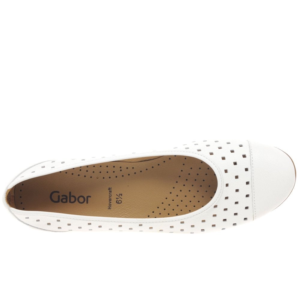 Gabor slip on shoes 44.169.21 White Leather
