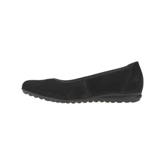 Gabor Comfort Ballerina Nubuck | Black Suede | 72.620.47