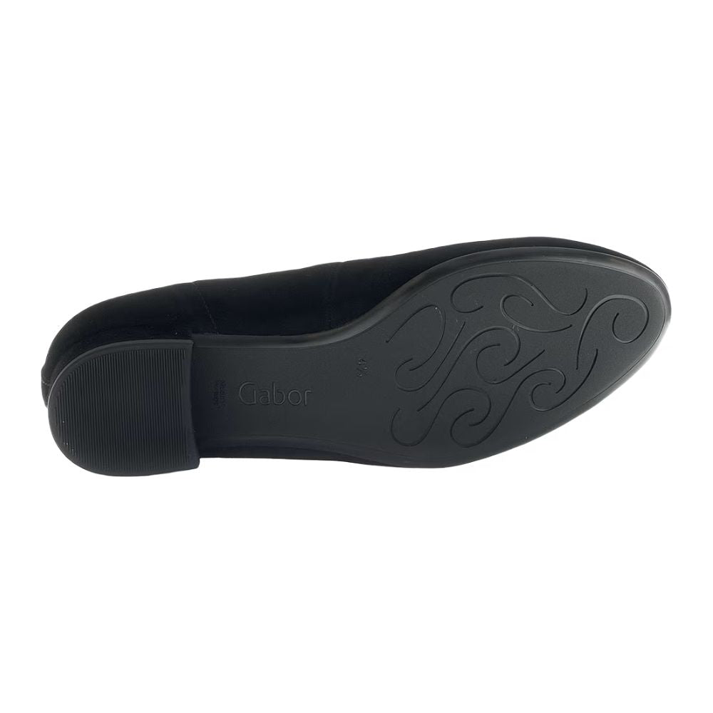 Gabor Pumps Women's Block Heels | Black Suede | 71.421.17