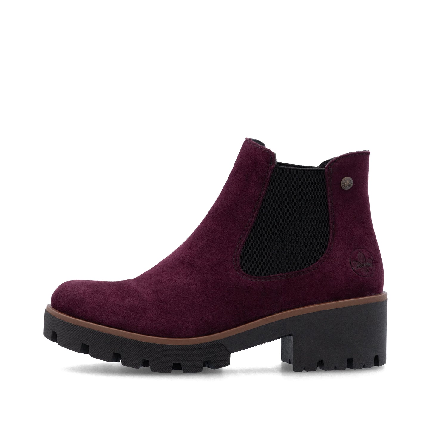 Rieker Women's Elasticated Boots | Burgundy Suede | 79265-30