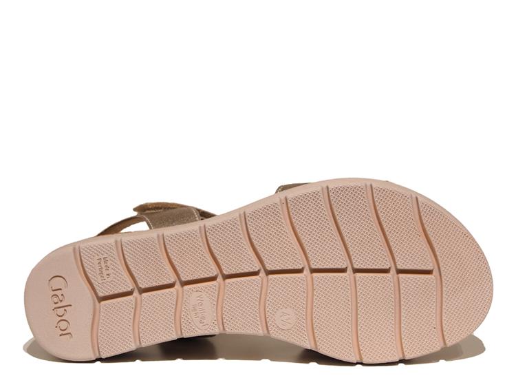Gabor Shout Leather Sandals | Metallic Gold | 82.700.82