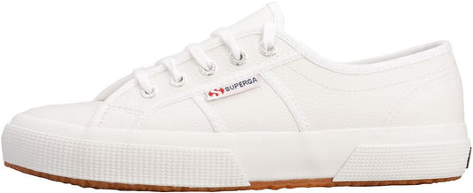 Superga Unisex Adults’ 2750 Cotu Trainers Low-Top, White, Tumbled Leather