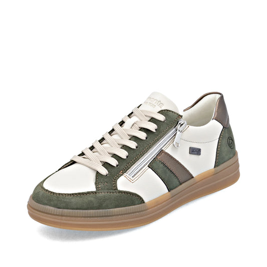 Remonte Women's Zip Trainers | Green/ Multi| D2C04-60