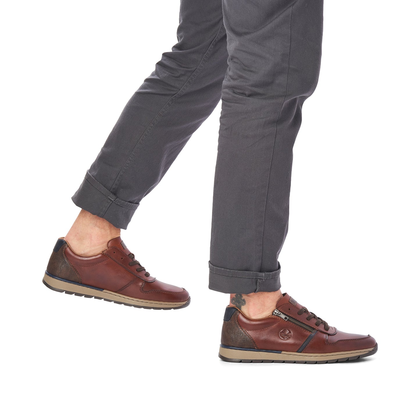 Rieker Men's Zip Shoes | Brown | B2112-25