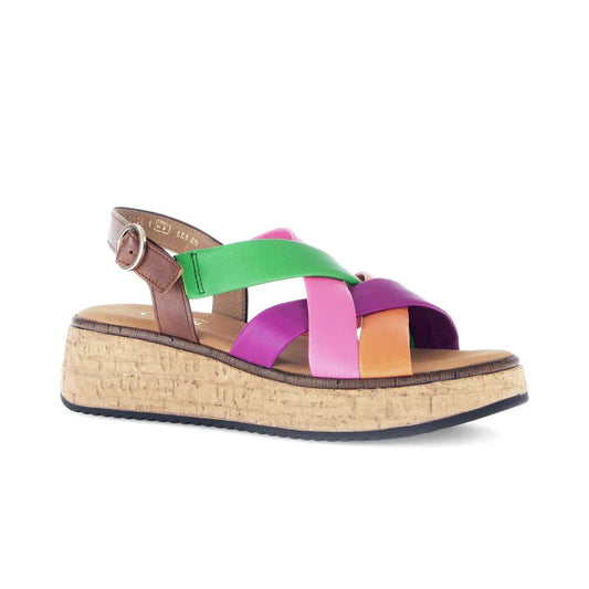 Gabor Café Brightly Coloured Combination Sandals | Multicolour | 62.823.25
