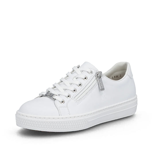 Rieker Women's Leather Trainer - White | L59L1-83