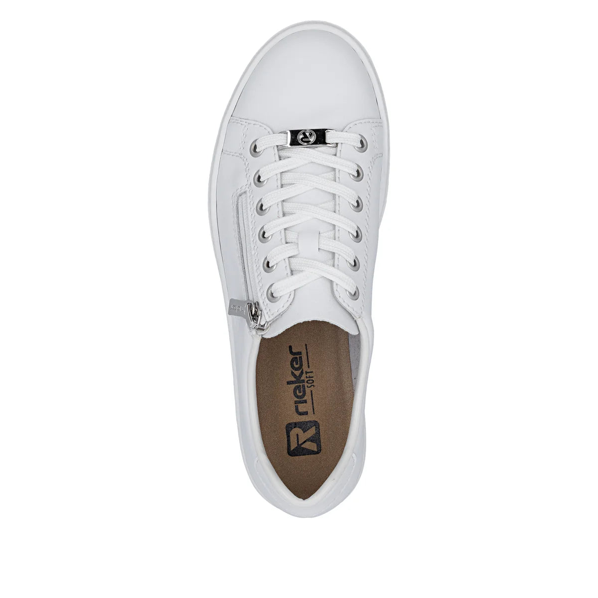 Rieker Women's Leather Trainer - White | L59L1-83