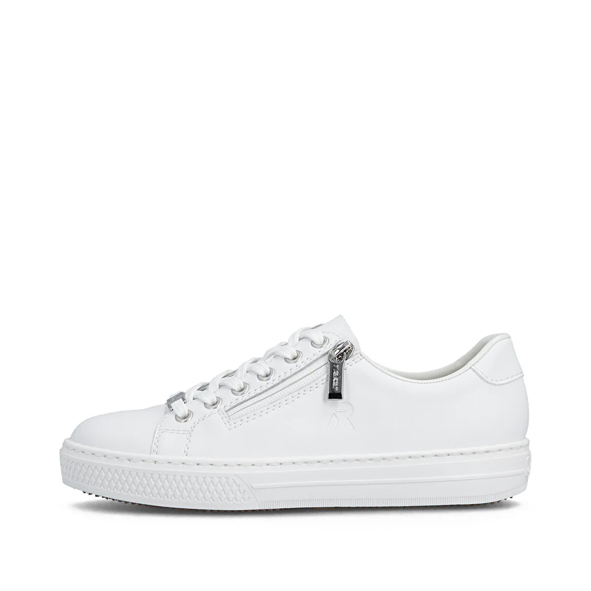 Rieker Women's Leather Trainer - White | L59L1-83