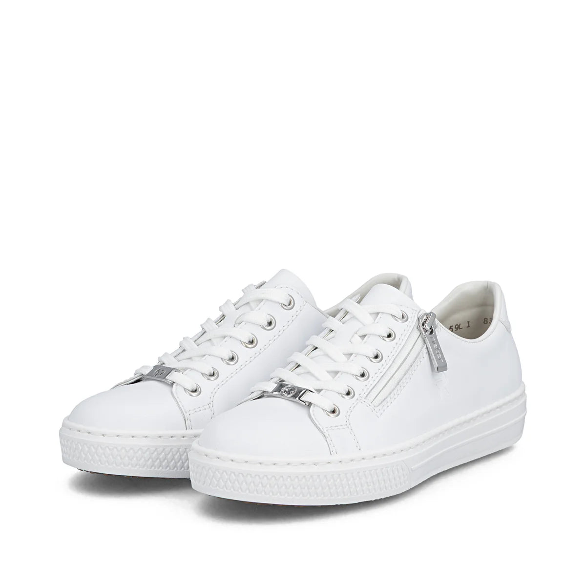Rieker Women's Leather Trainer - White | L59L1-83