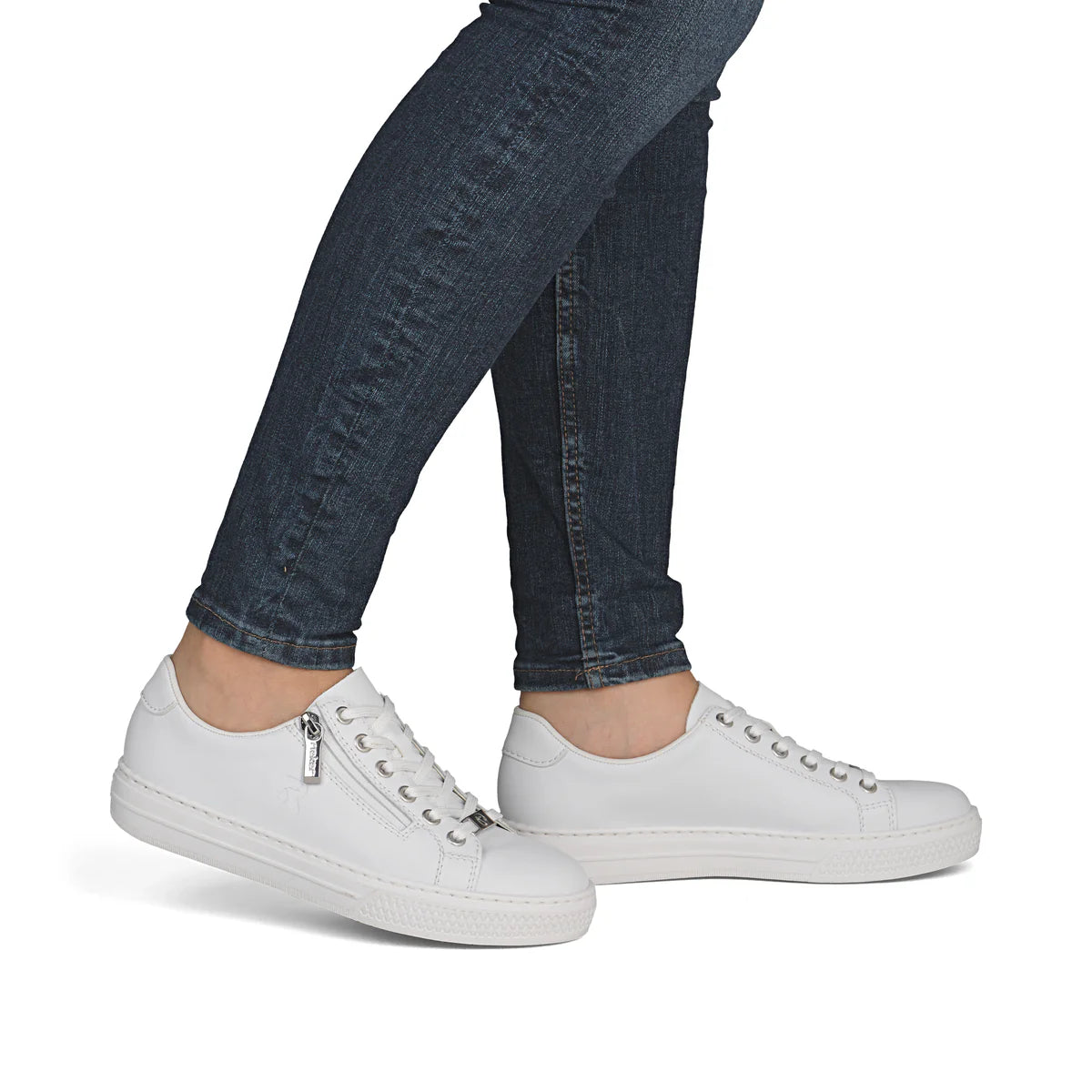 Rieker Women's Leather Trainer - White | L59L1-83